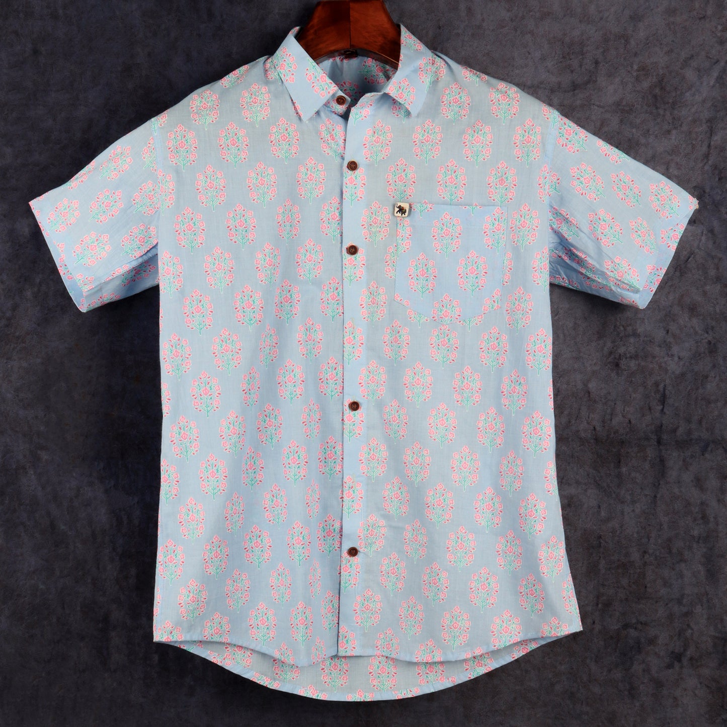 Purple Bloom | Regular Fit | Half Sleeves Shirt