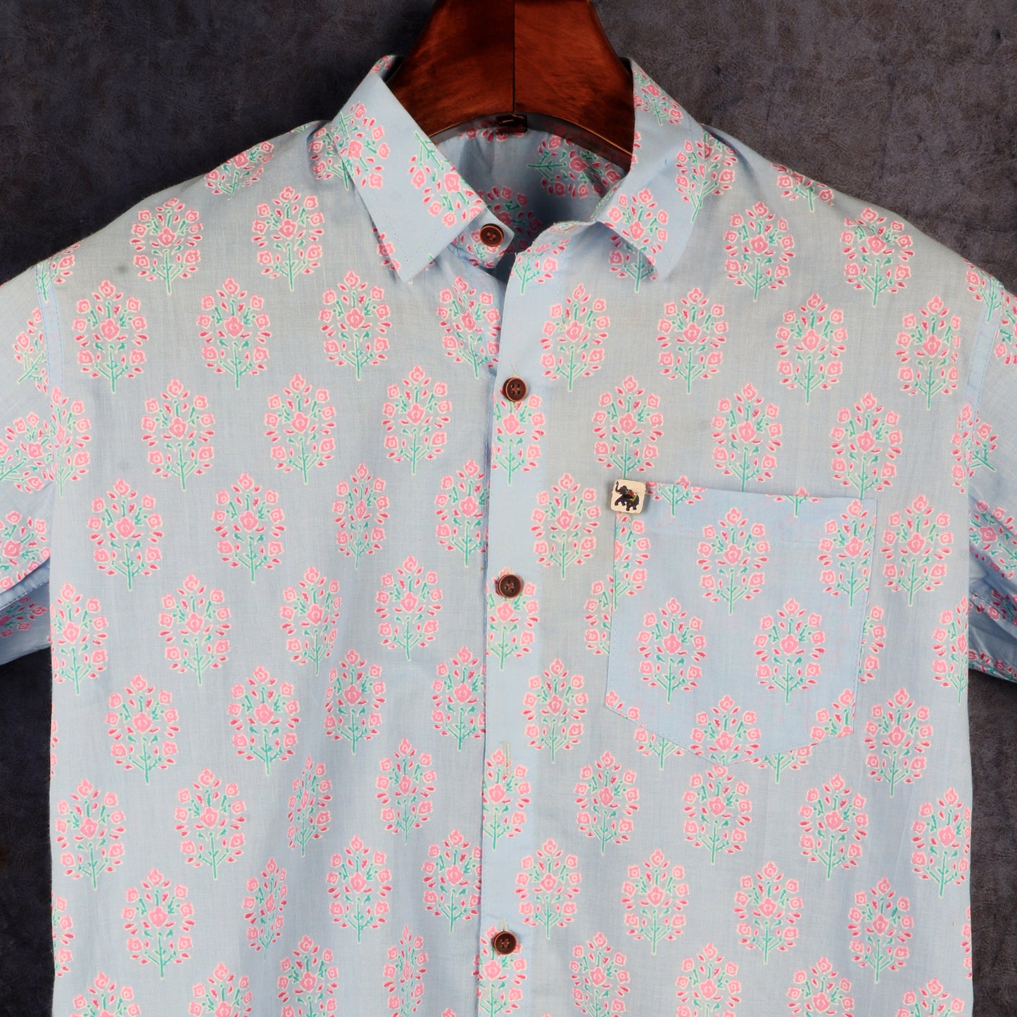 Purple Bloom | Regular Fit | Half Sleeves Shirt