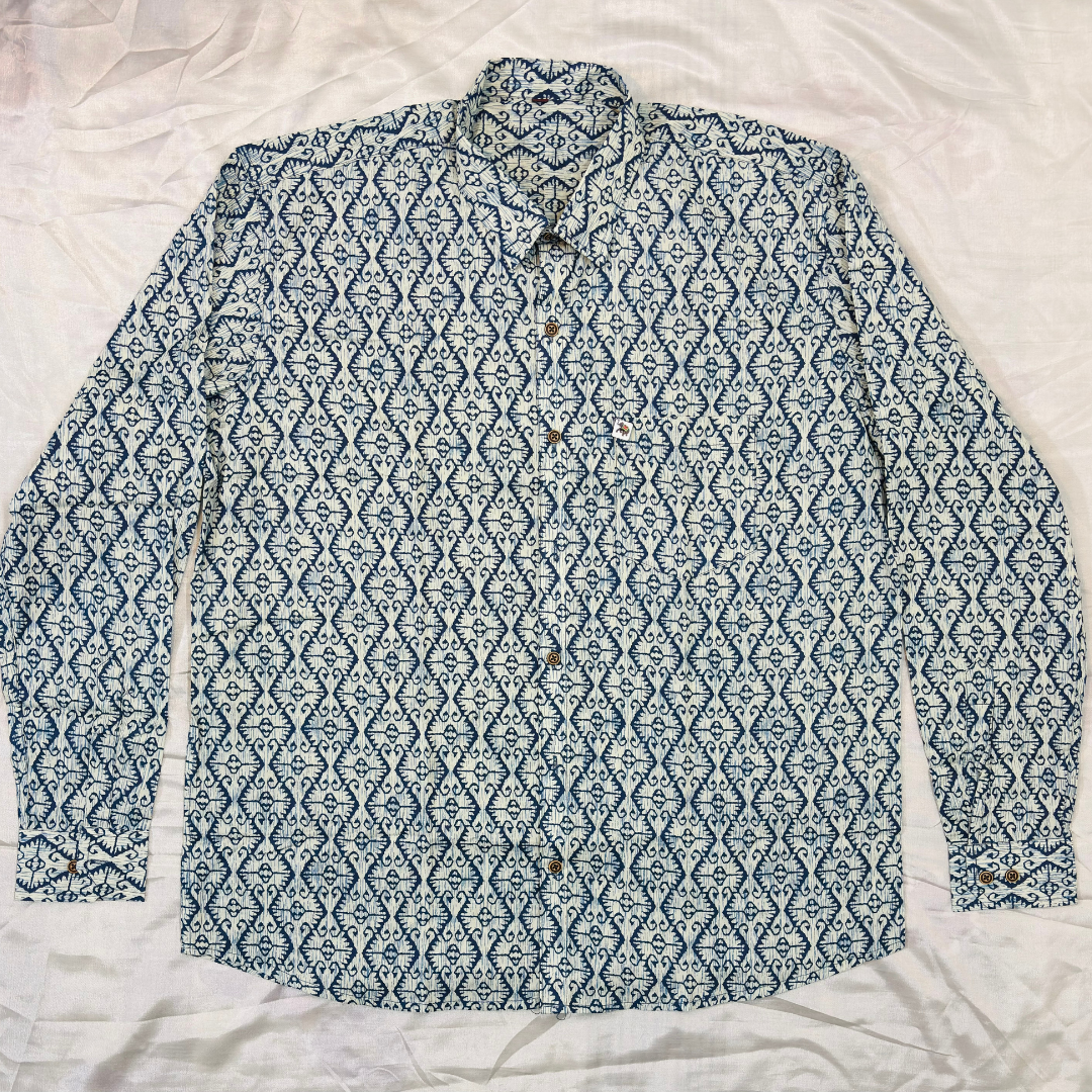 Blue Waves | Regular Fit | Full Sleeves Shirt