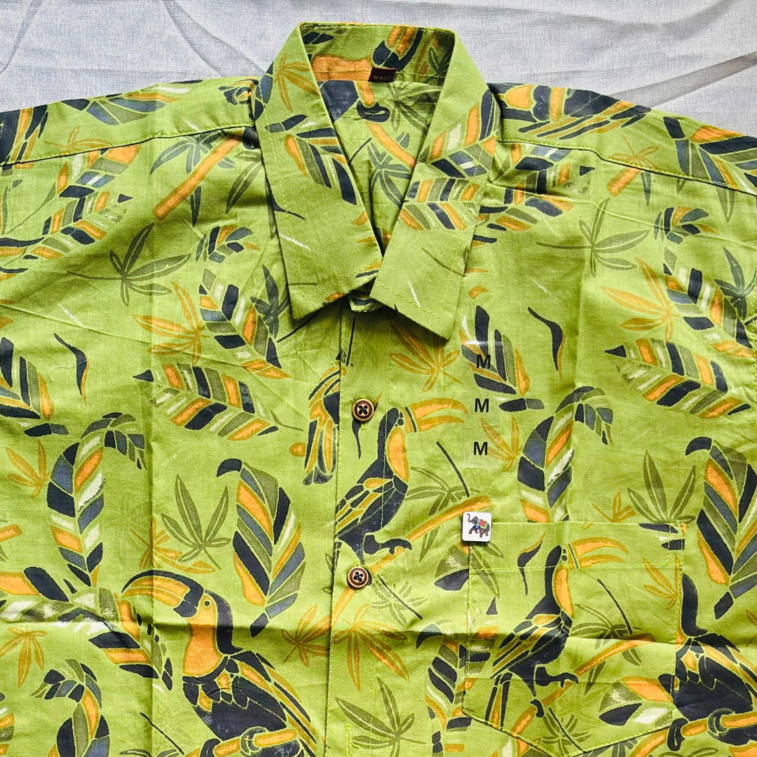 Green Forest Print | Regular Fit | Half Sleeves Shirt