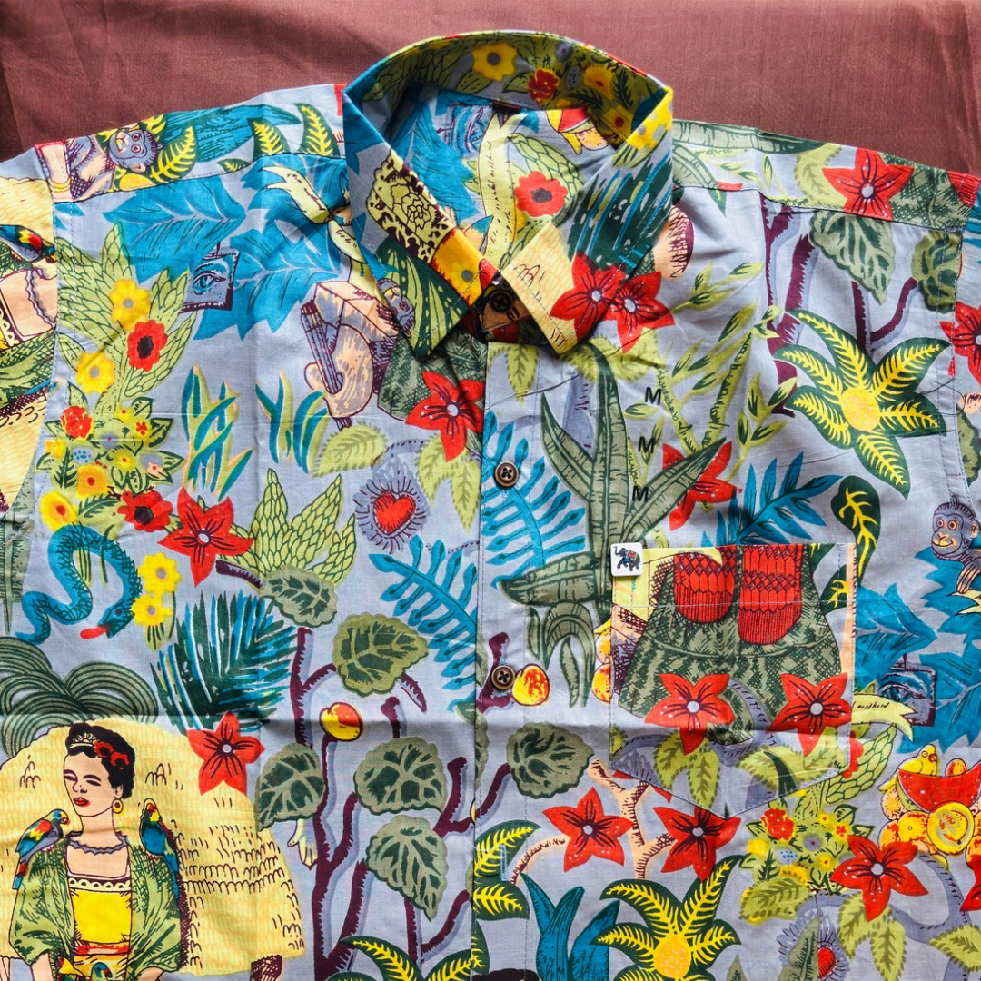 Beautiful Jungle Theme Print | Regular Fit | Half Sleeves Shirt