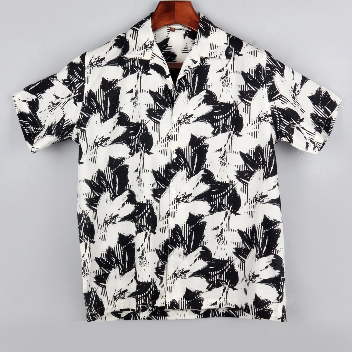 Black and White | Oversize Cuban Collar | Half Sleeves  Shirt