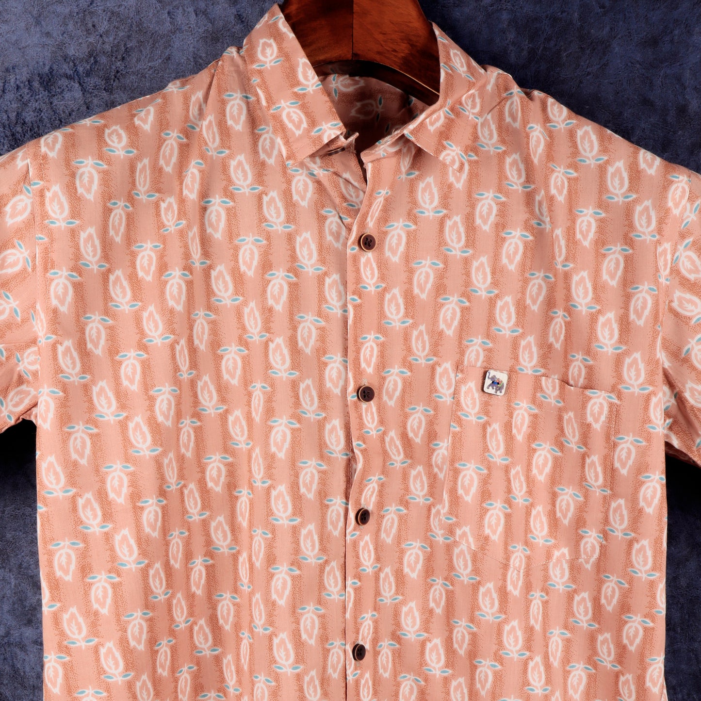 Dusky Orange | Regular Fit | Half Sleeves  Shirt