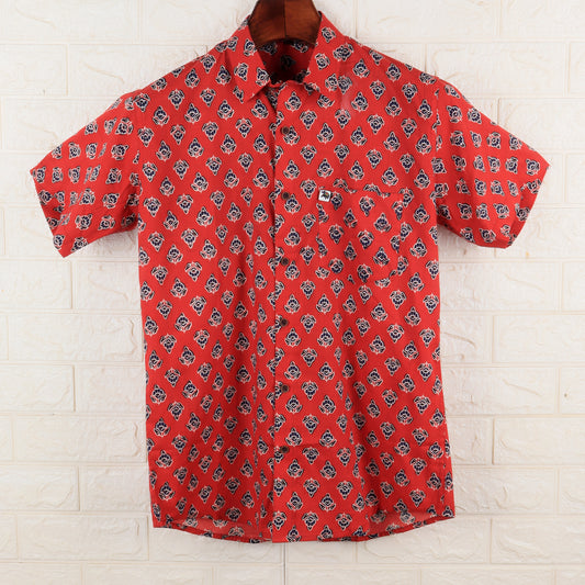 Red Bootie | Regular Fit | Half Sleeves Shirt
