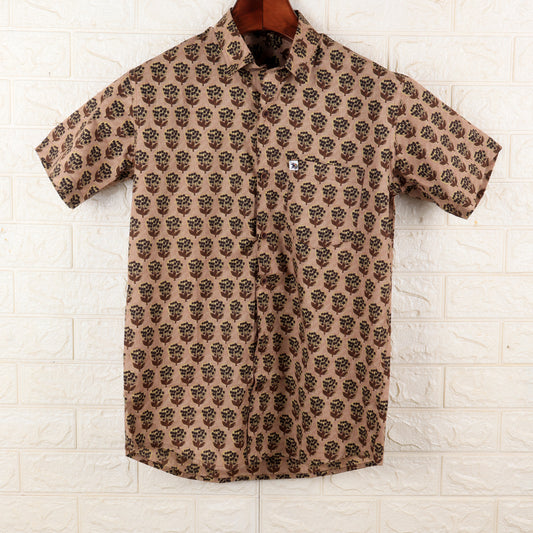 Brown Bootie | Regular Fit | Half Sleeves Shirt