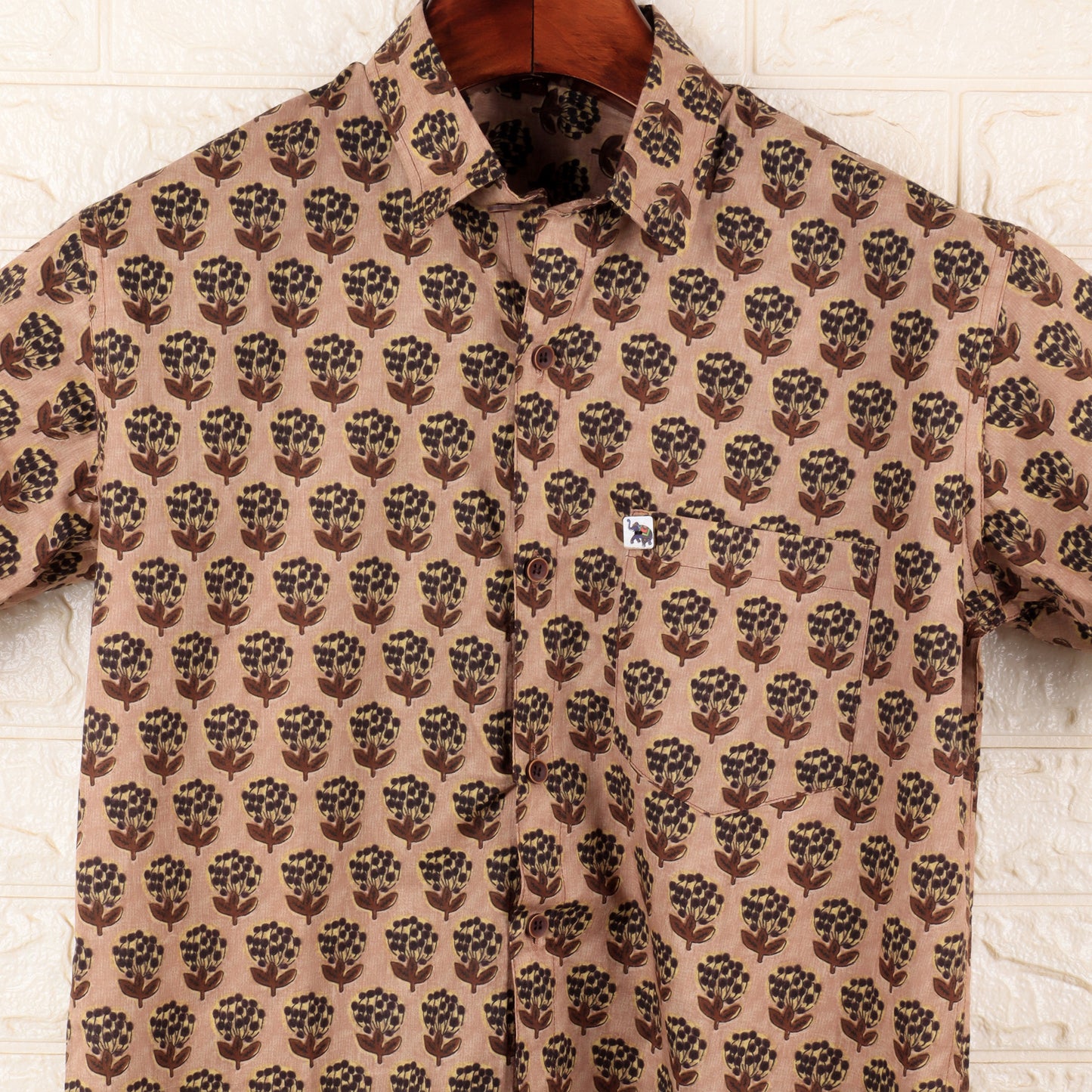 Brown Bootie | Regular Fit | Half Sleeves Shirt
