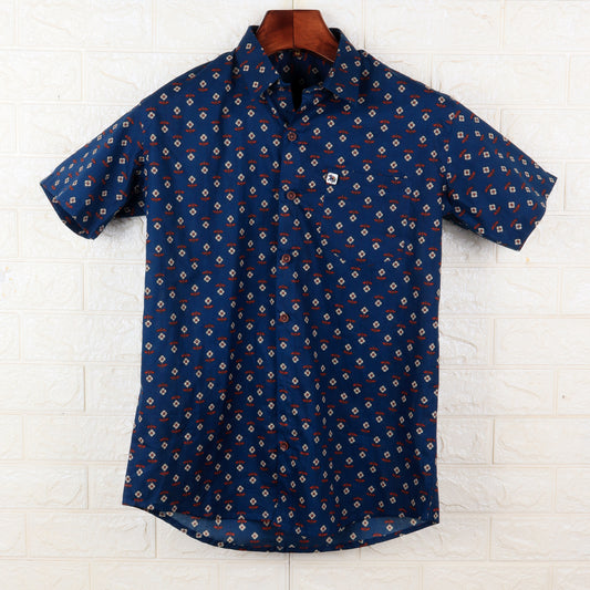 Red Forest | Regular Fit | Half Sleeves Shirt