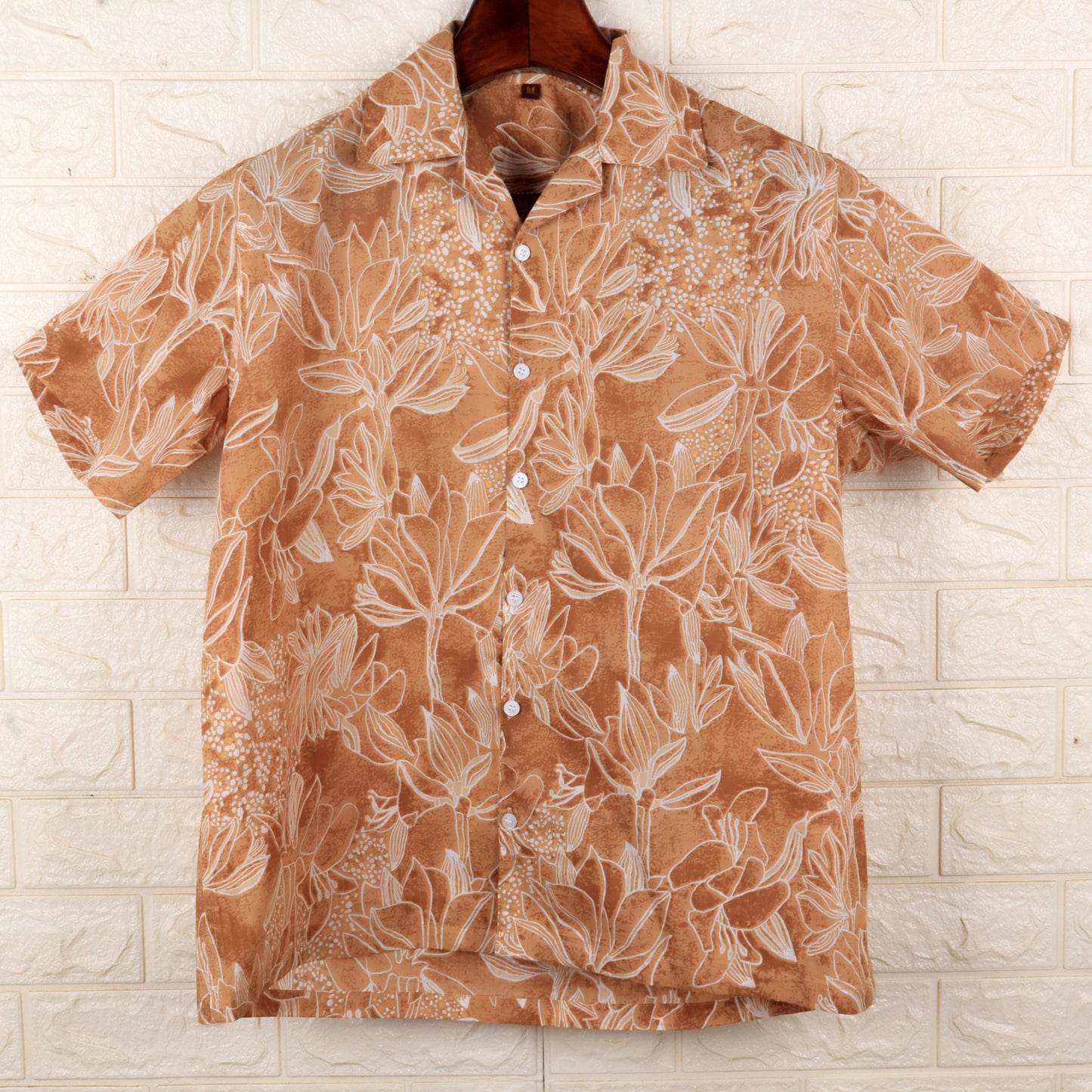 Dusty Orange | Oversize Cuban Collar | Half Sleeves Shirt