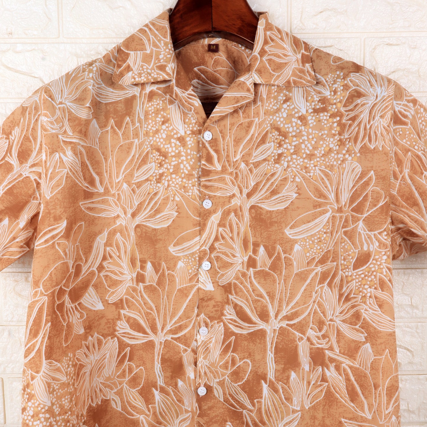 Dusty Orange | Oversize Cuban Collar | Half Sleeves Shirt