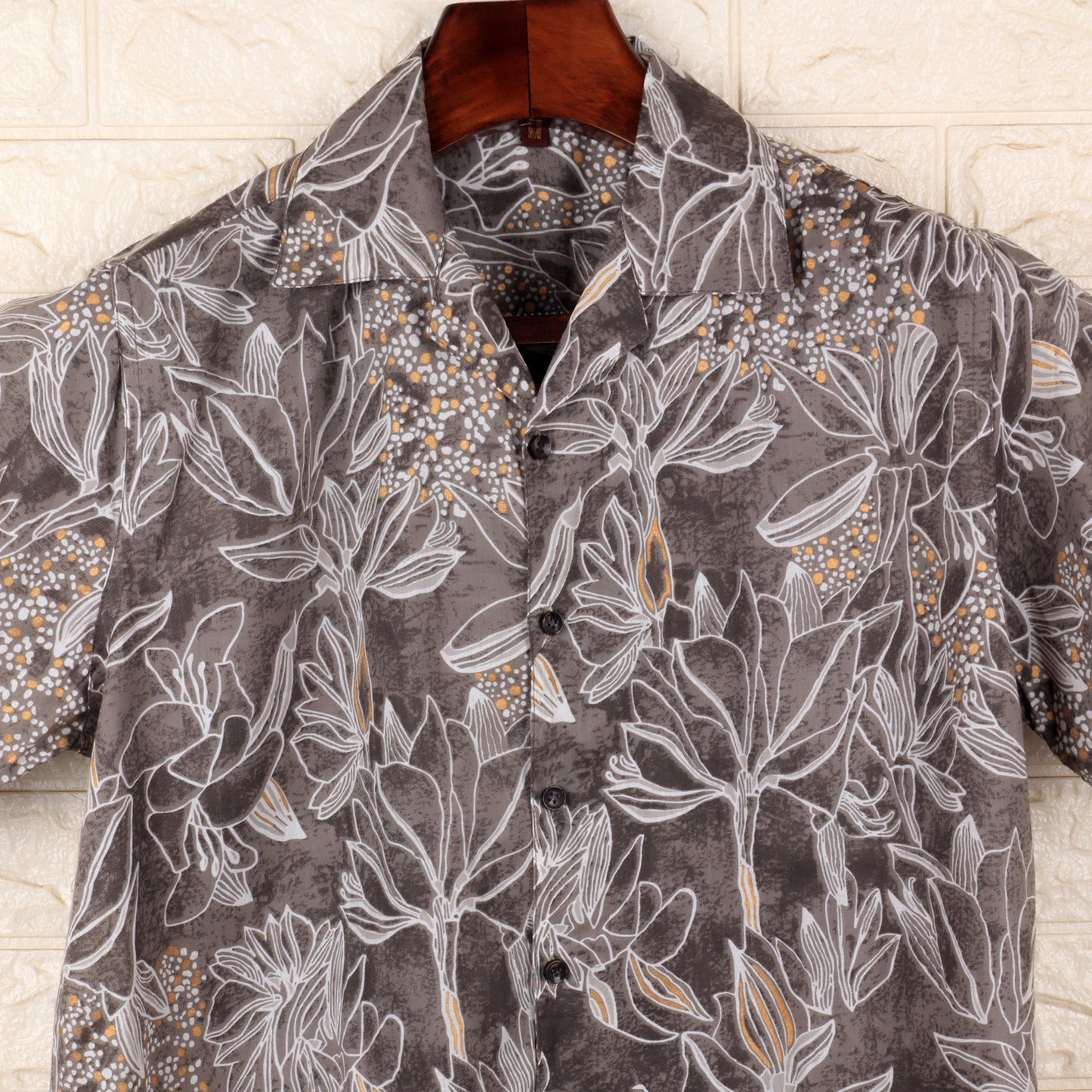 Charcoal Grey | Oversize Cuban Collar | Half Sleeves Shirt