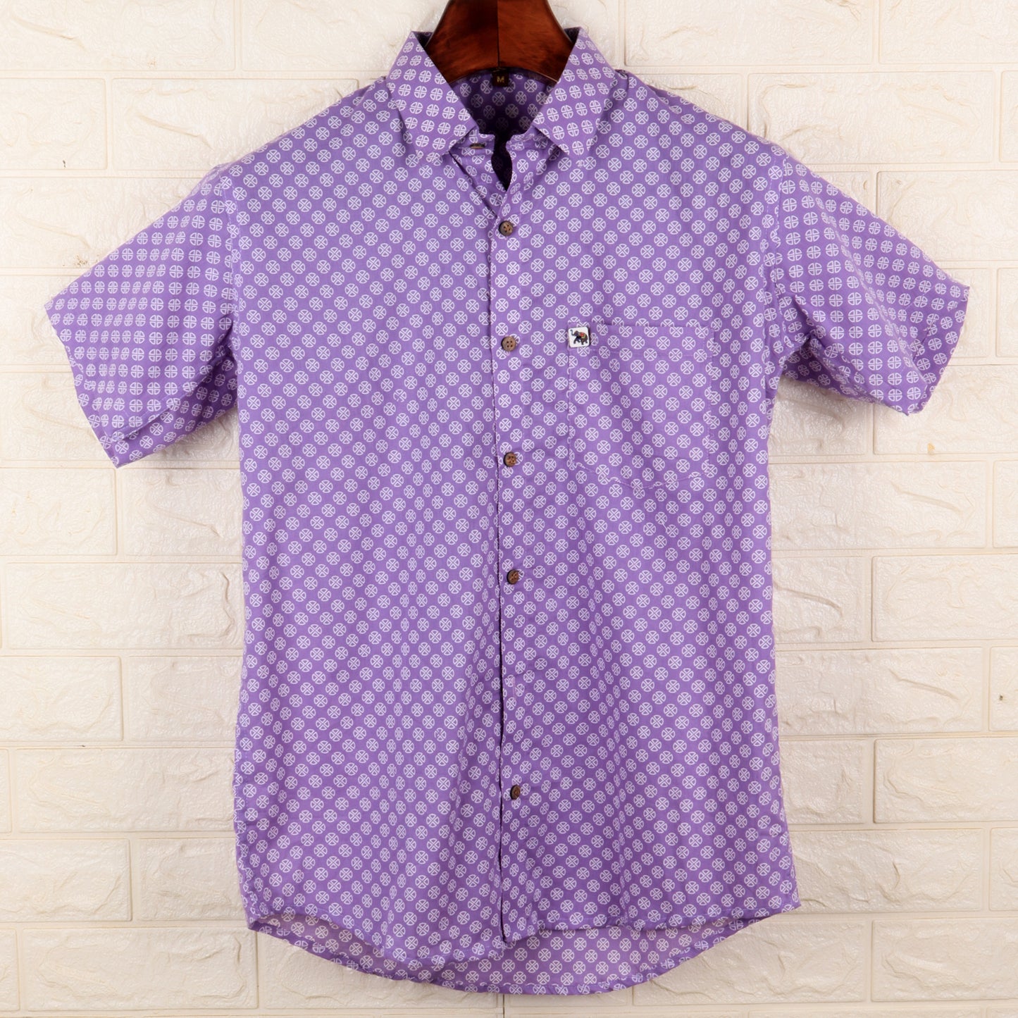 Purple Bloom | Regular Fit | Half Sleeves Shirt