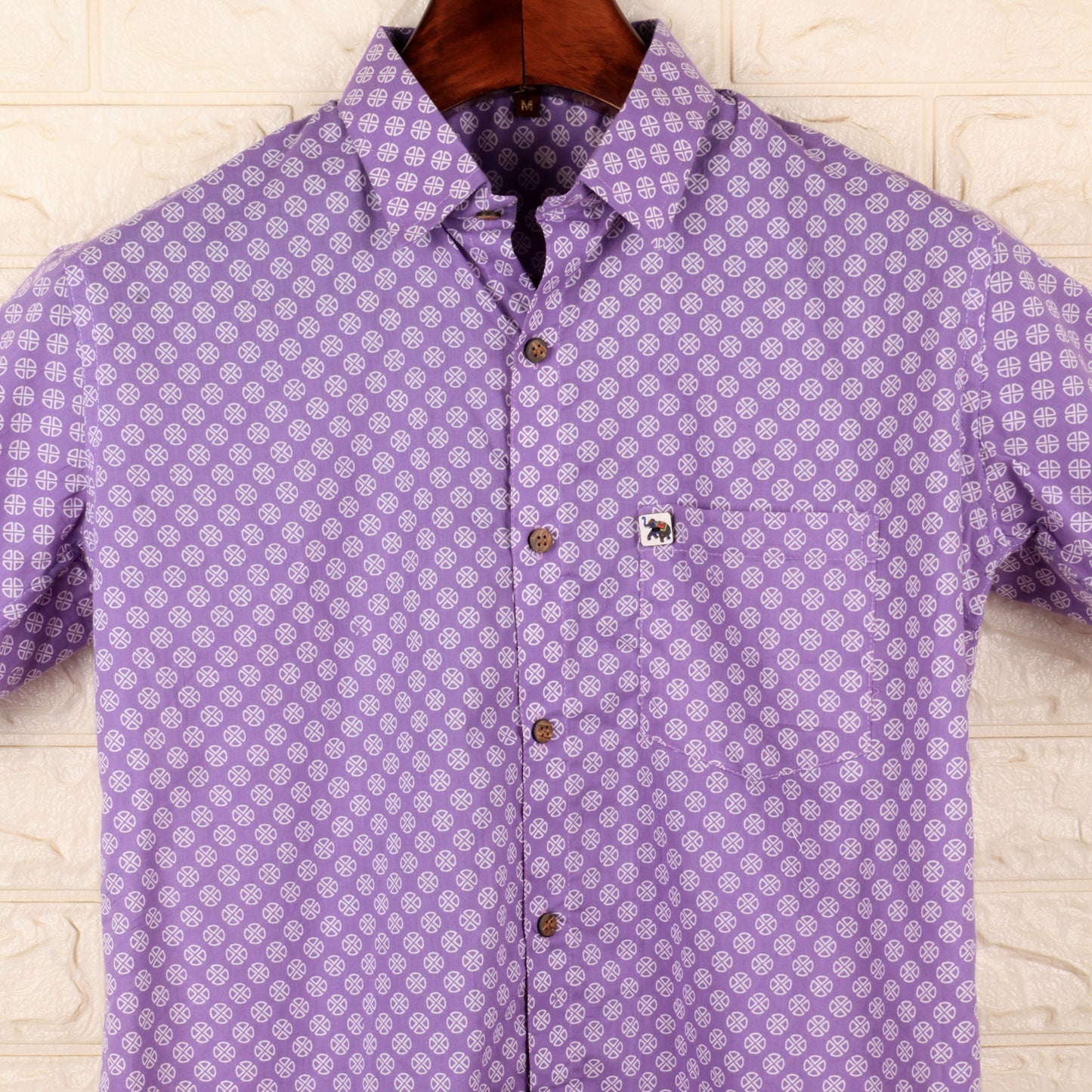 Purple Bloom | Regular Fit | Half Sleeves Shirt