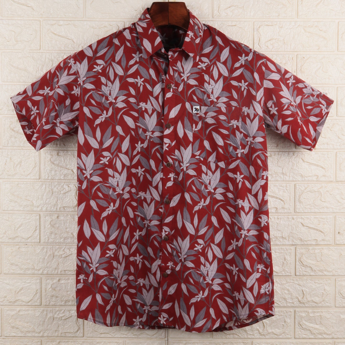 Red Forest | Regular Fit | Half Sleeves Shirt