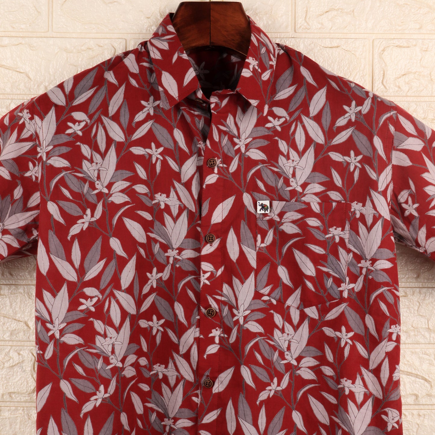 Red Forest | Regular Fit | Half Sleeves Shirt