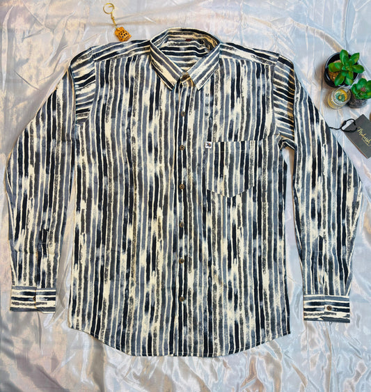 Black Tie-Die | Regular Fit | Full Sleeves  Shirt