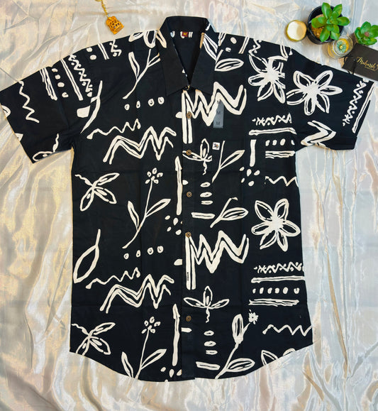 Black Design  | Regular Fit | Half Sleeves  Shirt