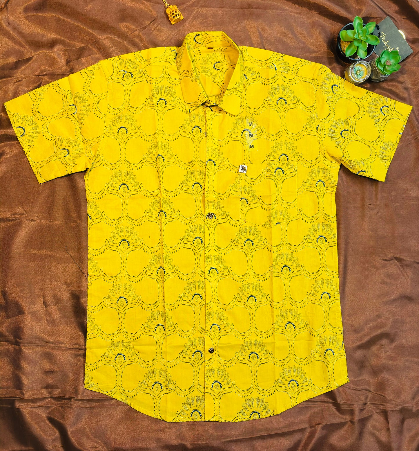 Yellow  Art | Regular Fit | Half Sleeves  Shirt