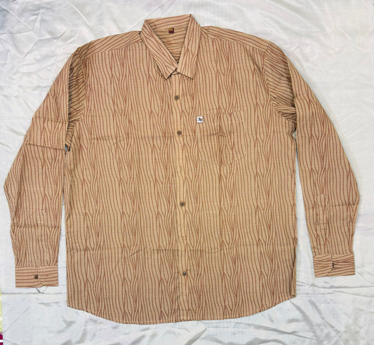Brown Wavy Print | Regular Fit | Full Sleeves Shirt
