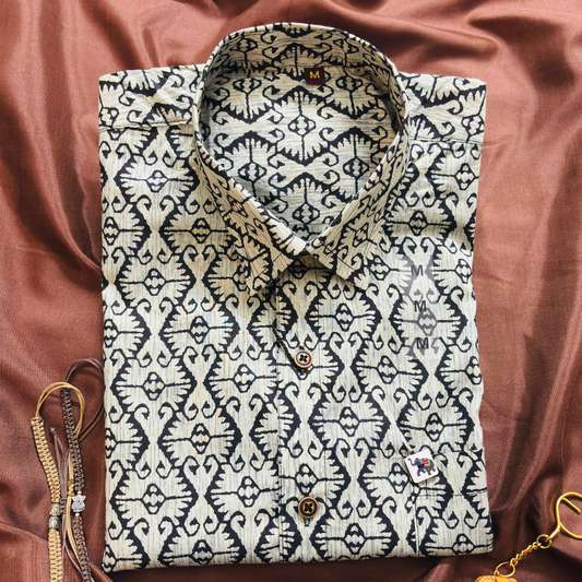 Grey Area | Regular Fit | Half Sleeves Shirt