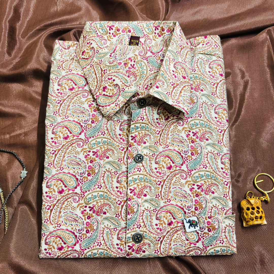 Colorful Booties | Regular Fit | Half Sleeves Shirt