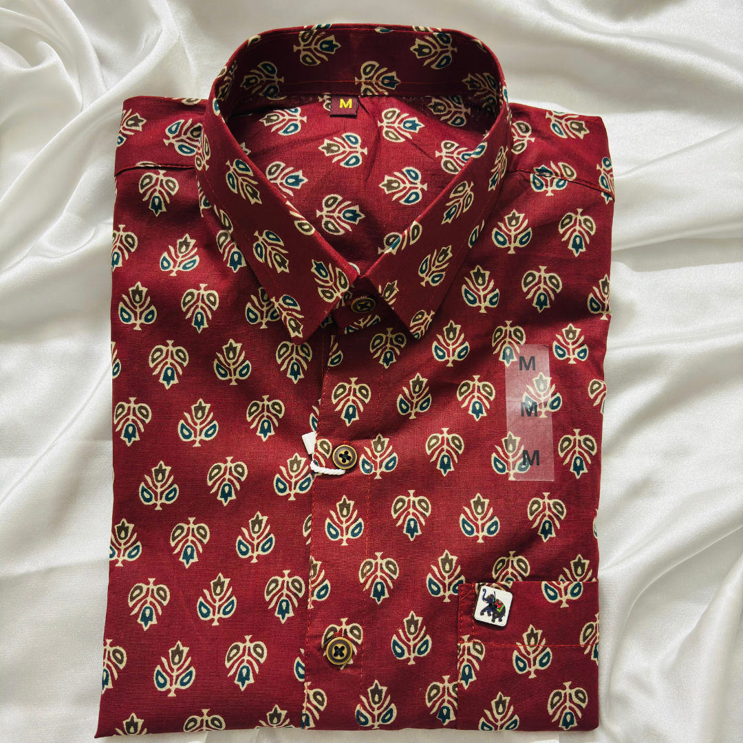 Cherry and Booties | Regular Fit | Half Sleeves Shirt