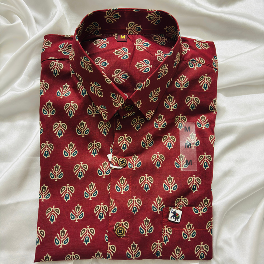 Cherry and Booties | Regular Fit | Half Sleeves Shirt