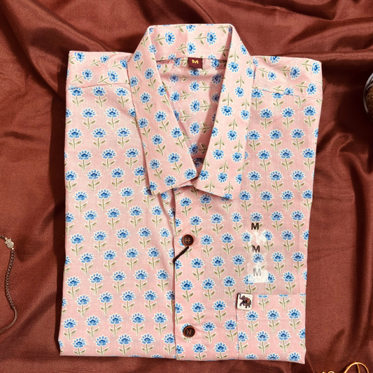 Pink Booties | Regular Fit | Half Sleeves Shirt