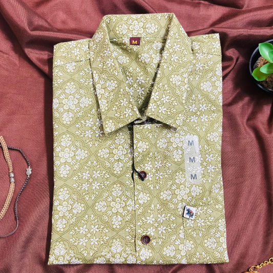 Lush Green Mandala | Regular Fit | Half Sleeves Shirt