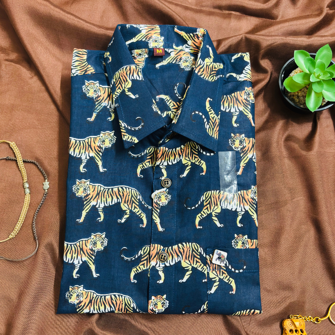 Big Cat | Regular Fit | Half Sleeves Shirt