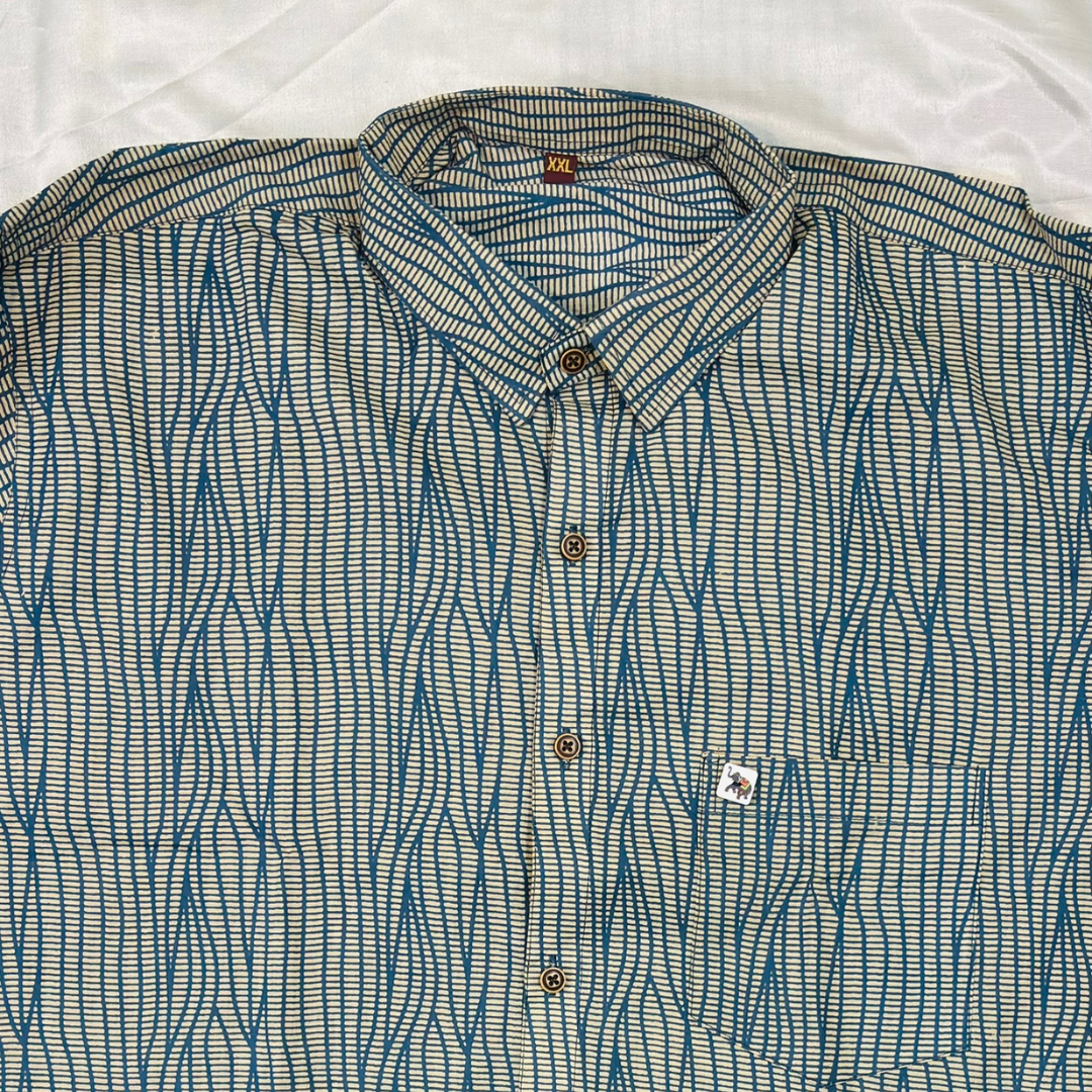 Bluye Wavy Print | Regular Fit | Full Sleeves Shirt