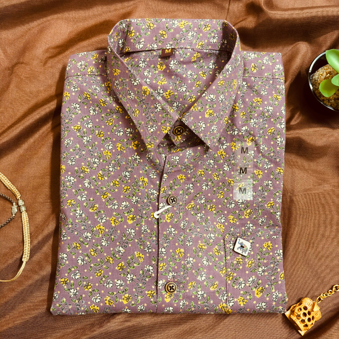 Purple and Life | Regular Fit | Half Sleeves Shirt
