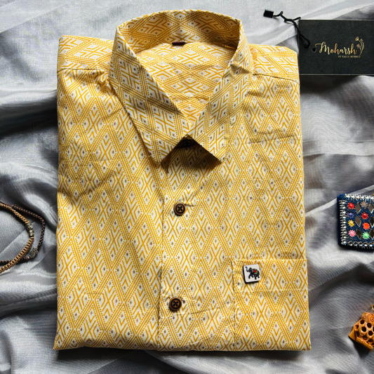 Yello Pinch | Regular Fit | Full Sleeves Shirt