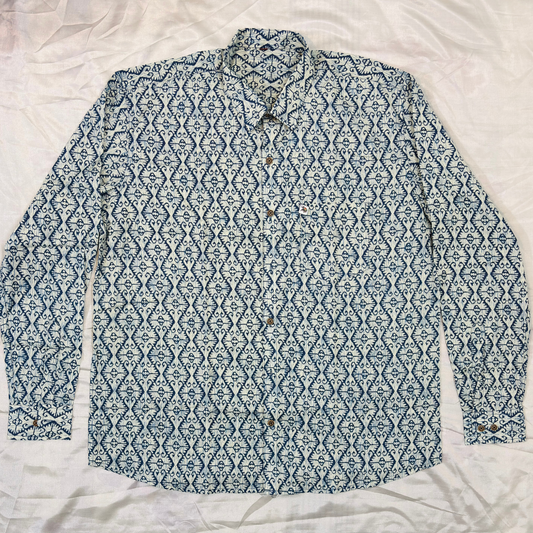 Blue Waves | Regular Fit | Full Sleeves Shirt