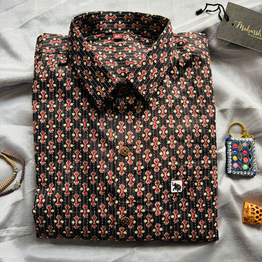 Black and Red Magic | Regular Fit | Full Sleeves Shirt