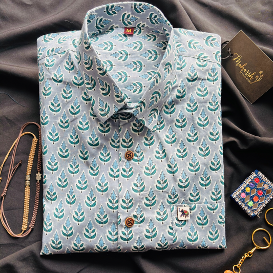 The Greay Leaves | Regular Fit | Full Sleeves Shirt